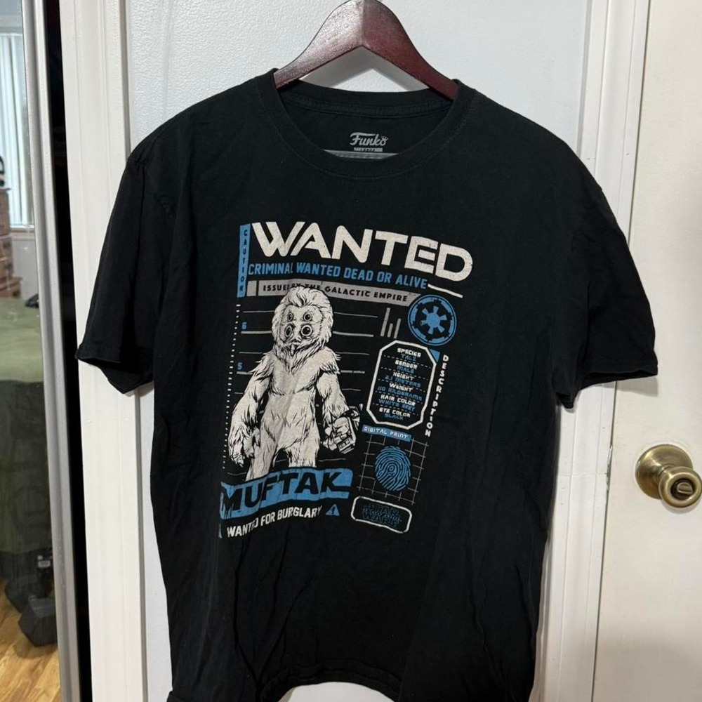 Star Wars‎ Black Funko Wanted Dead or Alive t-shirt